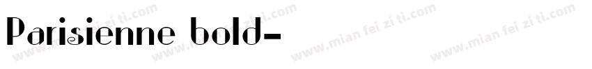 Parisienne bold字体转换